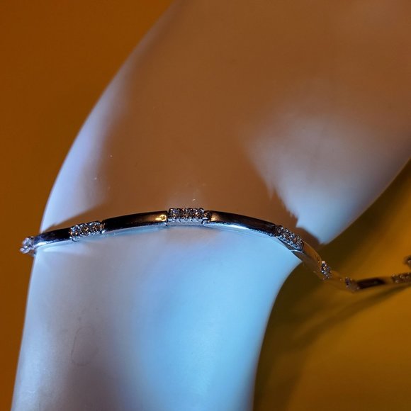 BRAND  NEW  DIAMOND  TENNIS  BRACELET  14K  WHITE  GOLD - Picture 1 of 9